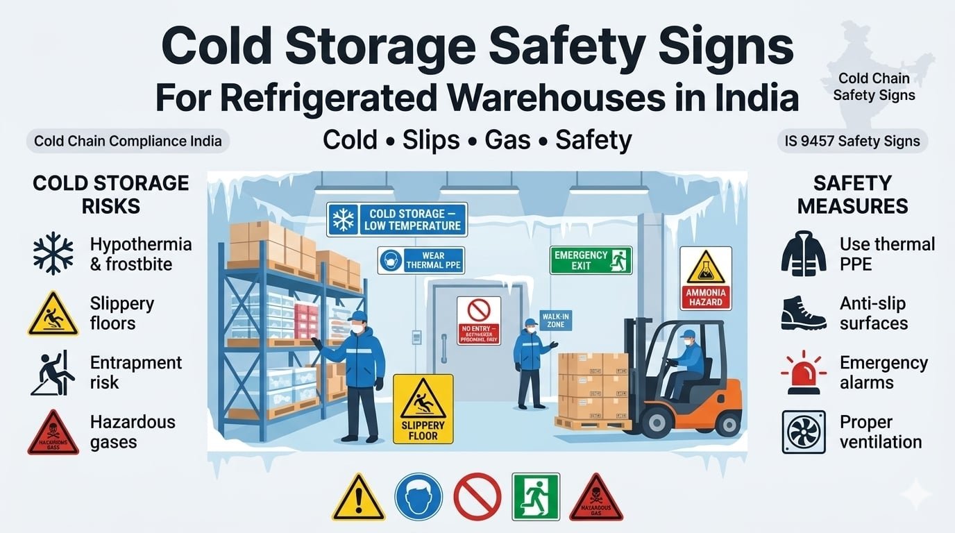 Cold Storage and Refrigerated Warehouse Safety Signs in India