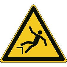 Floor Safety Sign - Warning; Drop (fall)