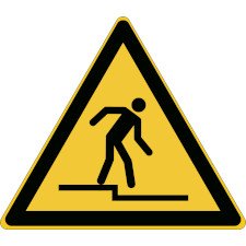 Floor Safety Sign - Warning; Step down