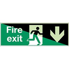 Glow-in-the-dark safety sign