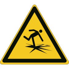 ISO Safety Sign - Warning: Thin ice