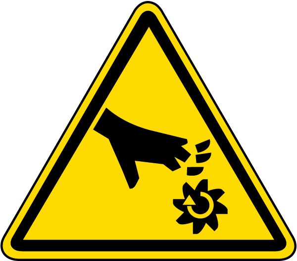 Rotating Blade Warning Label