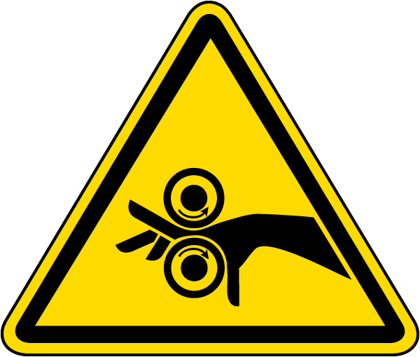 Pinch Point / Entanglement Hazard Label