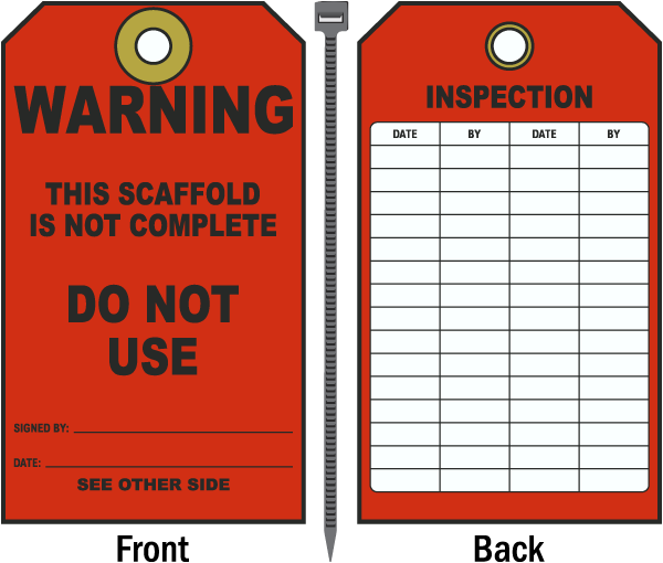 Warning This Scaffold Is Not Complete Tag